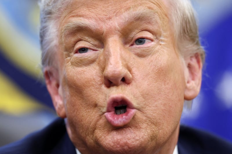 President Donald Trump speaks after signing an executive order at the White House in Washington, D.C. on September 25, 2025.