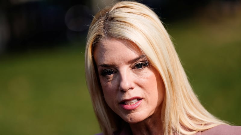 U.S. Attorney General Pam Bondi speaks to the press, outside the West Wing of the White House, in Washington, D.C., U.S., June 11, 2025. REUTERS/Kent Nishimura