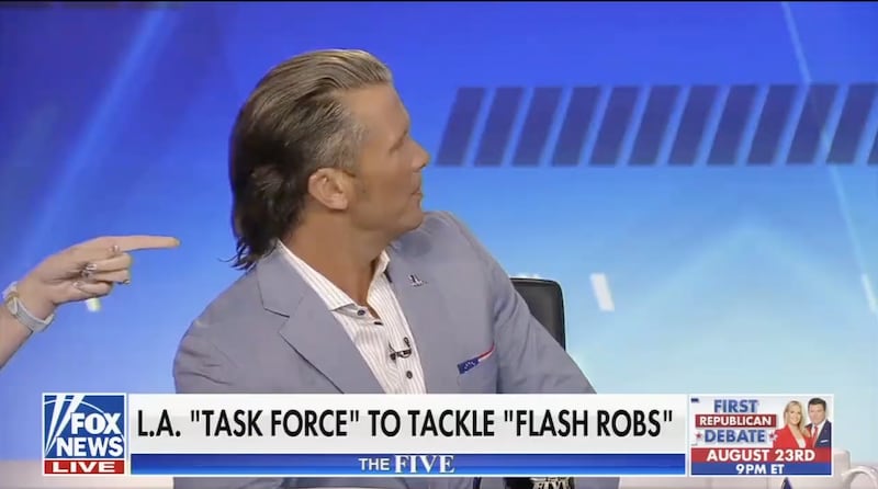 Pete Hegseth with long hair