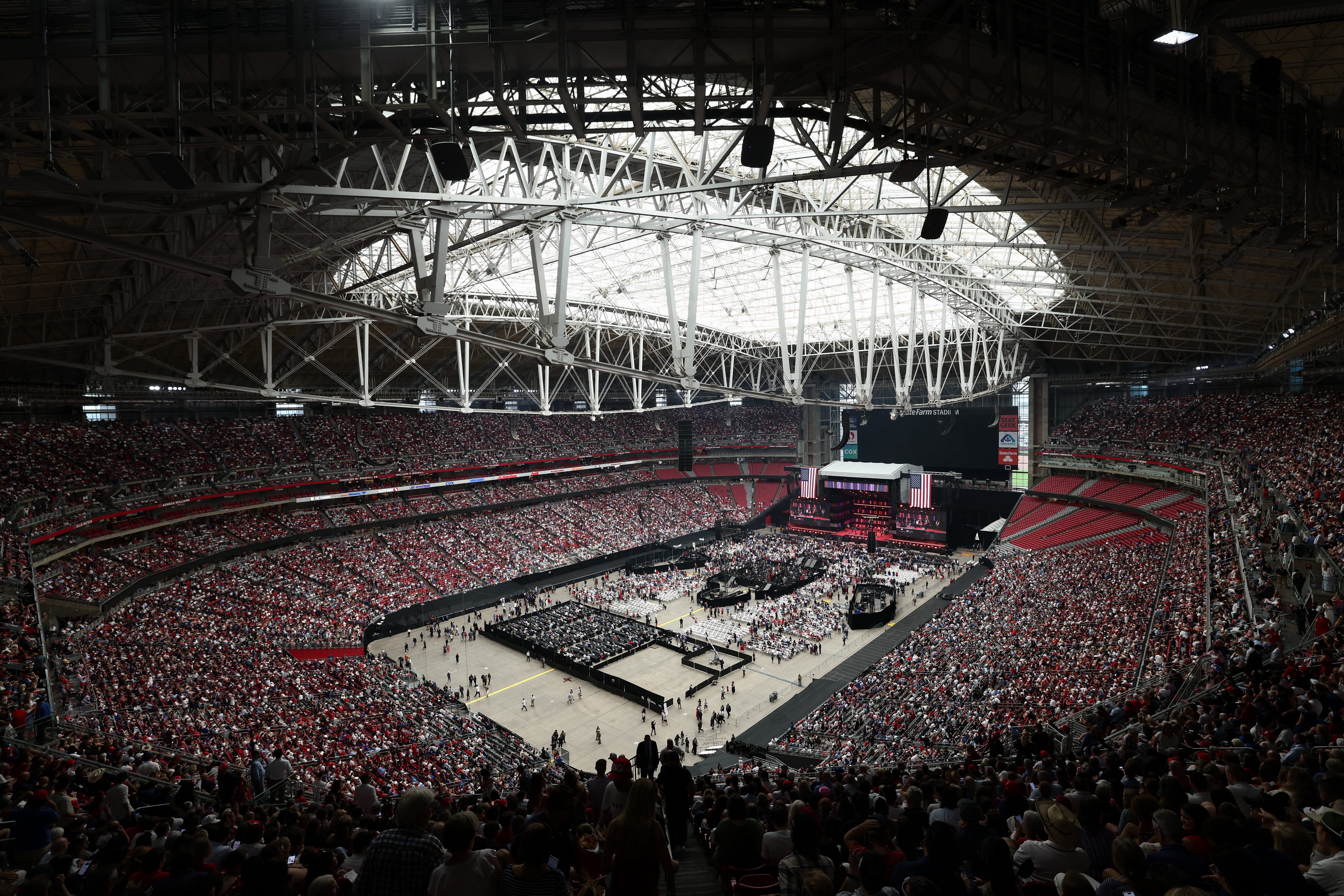 Charlie Kirk's memorial service in Glendale, Arizona, on September 21, 2025.