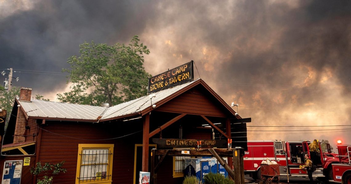Photos show wildfire burning through historic California Gold Rush town