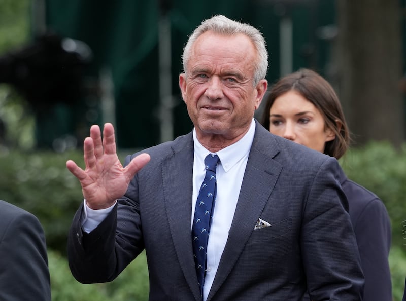 Health and Human Services Secretary Robert F. Kennedy Jr. walks on the White House grounds on May 22, 2025 in Washington, DC.