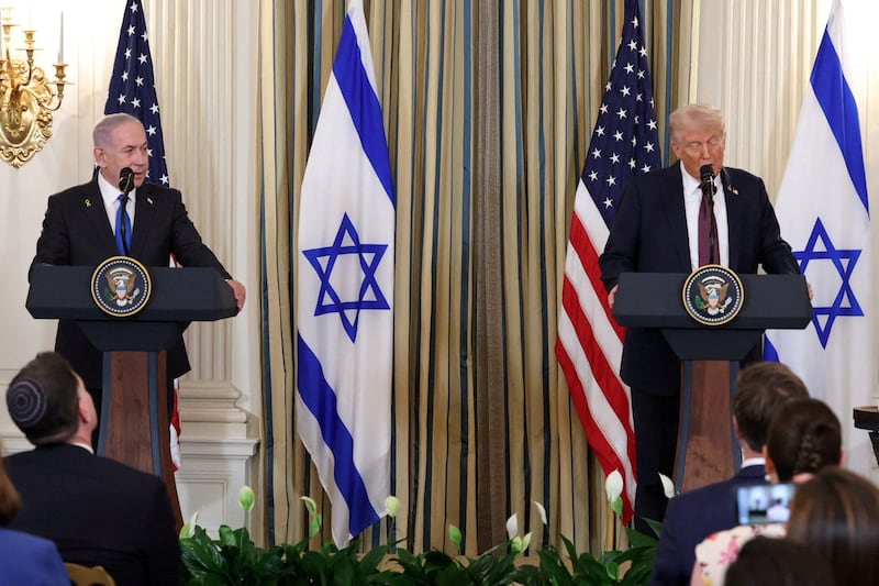 President Donald Trump announced Israel agreed to his 20-point plan to end the war in Gaza after meeting with Prime Minister Benjamin Netanyahu but indicated Hamas has not agreed to it yet.