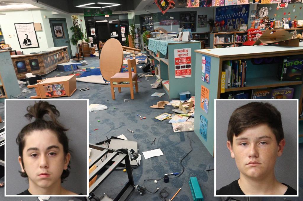 Rampaging Florida boys cause $50K in damages to school library — and are turned in by their own moms: cops