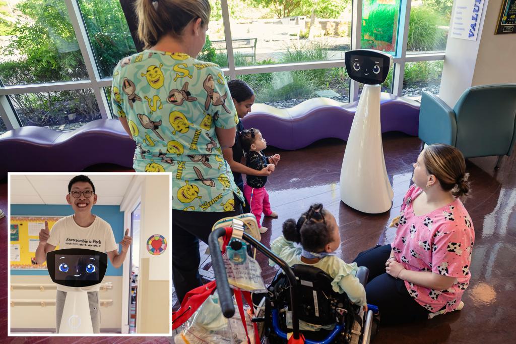 Robin the Robot cheering sick tots at St. Mary’s hospital in year-long pilot program: ‘She’s like my comfort’