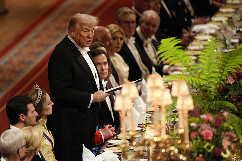 Speaking ahead of the banquet, Trump called the U.S. the world's 