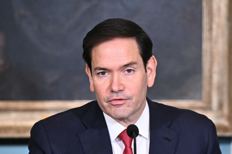 US Secretary of State Marco Rubio speaks in the Treaty Room of the State Department in Washington, DC on June 27, 2025.