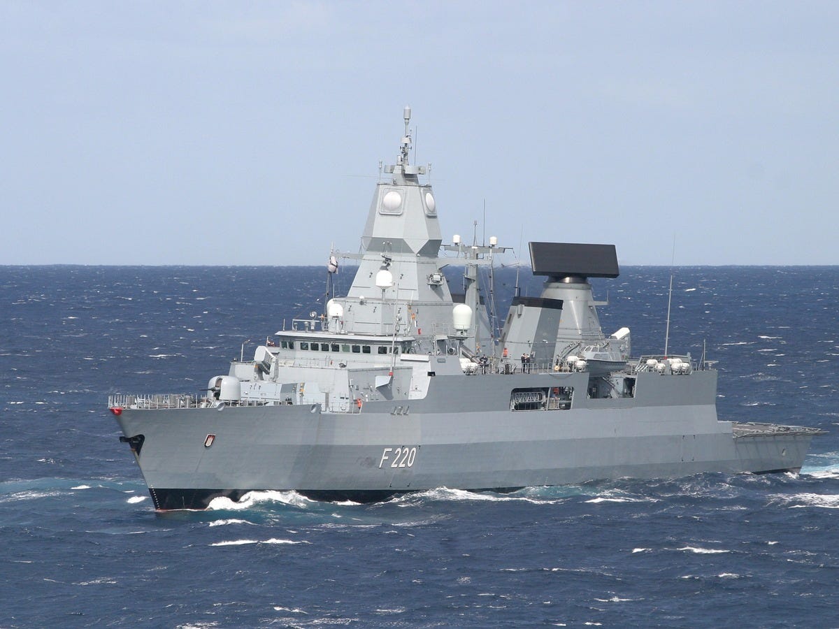 FGS Hamburg Frigate takes part in the operation to stop Merchant Vessel Royal Diamond 7, a ship carrying jet fuel from the United Arab Emirates to Libya's Benghazi, to enforce UN arms embargo on Libya within the Operation IRINI launched in May by EU, on September 10, 2020.
