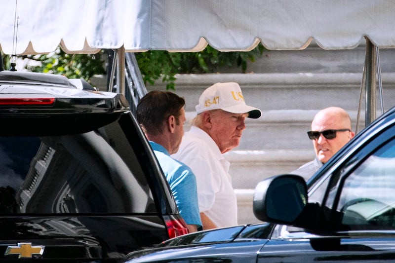 President Donald Trump returns to the White House on September 1, 2025 in Washington, DC.