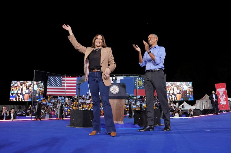 The Obamas and Kamala Harris and her husband were all vacationing on Martha's Vineyard.