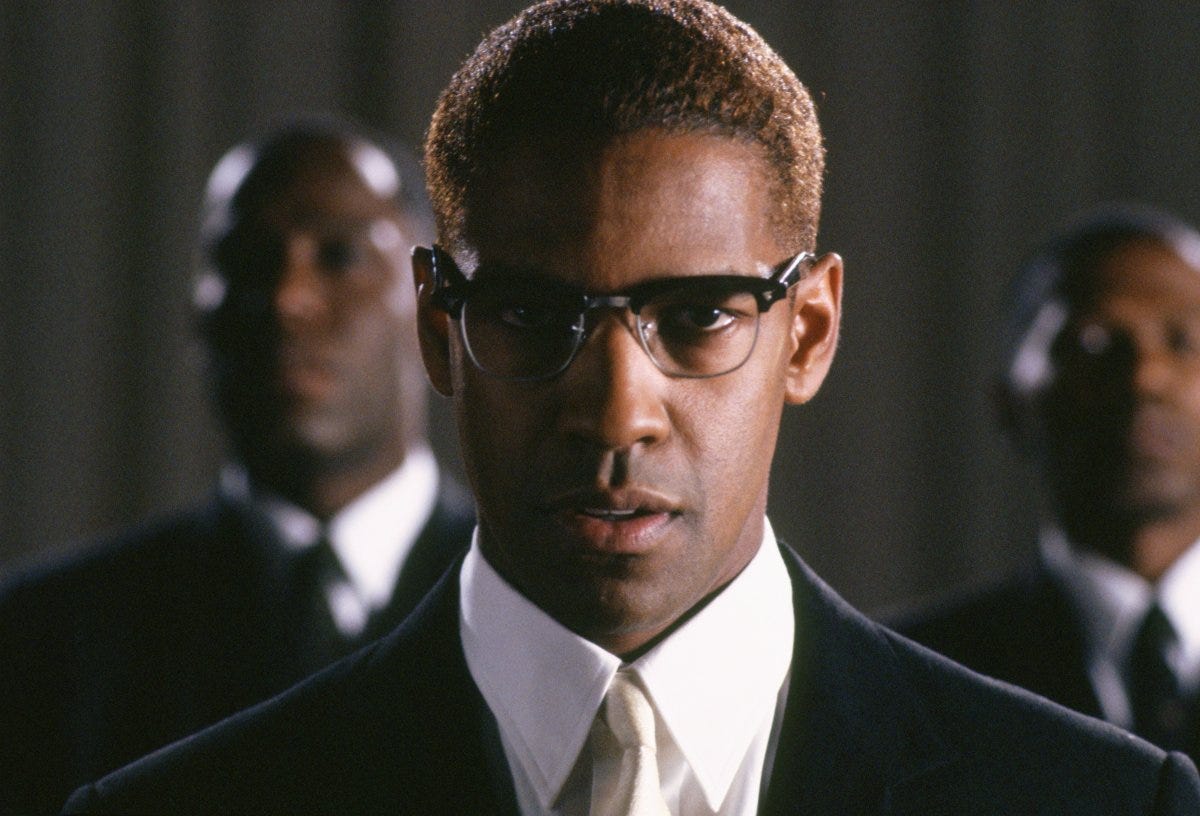 denzel washington in malcolm x