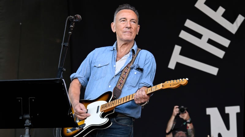 Bruce Springsteen performing on stage in New Jersey in September 2024. 