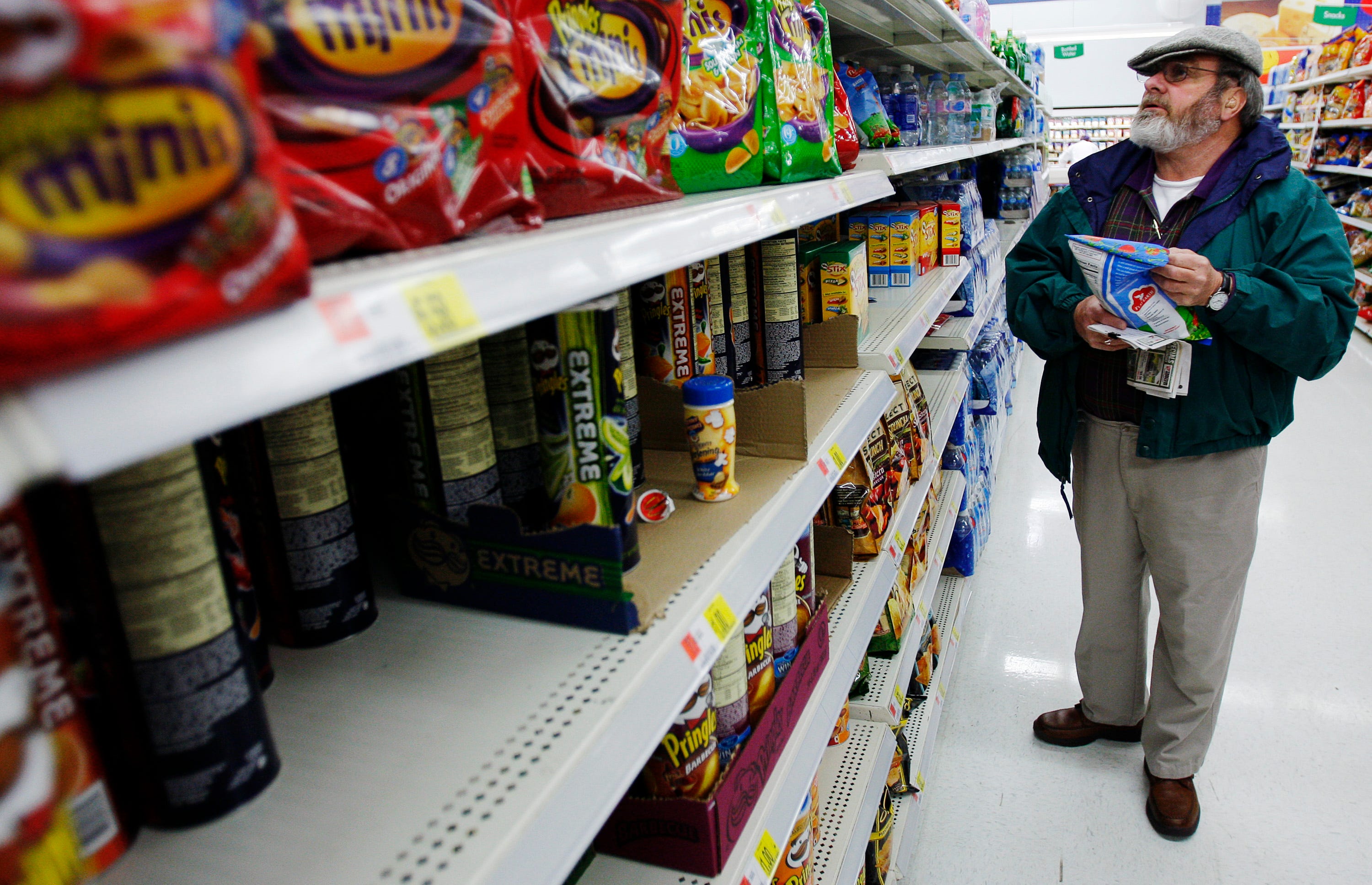 Grocery shopping and chips.