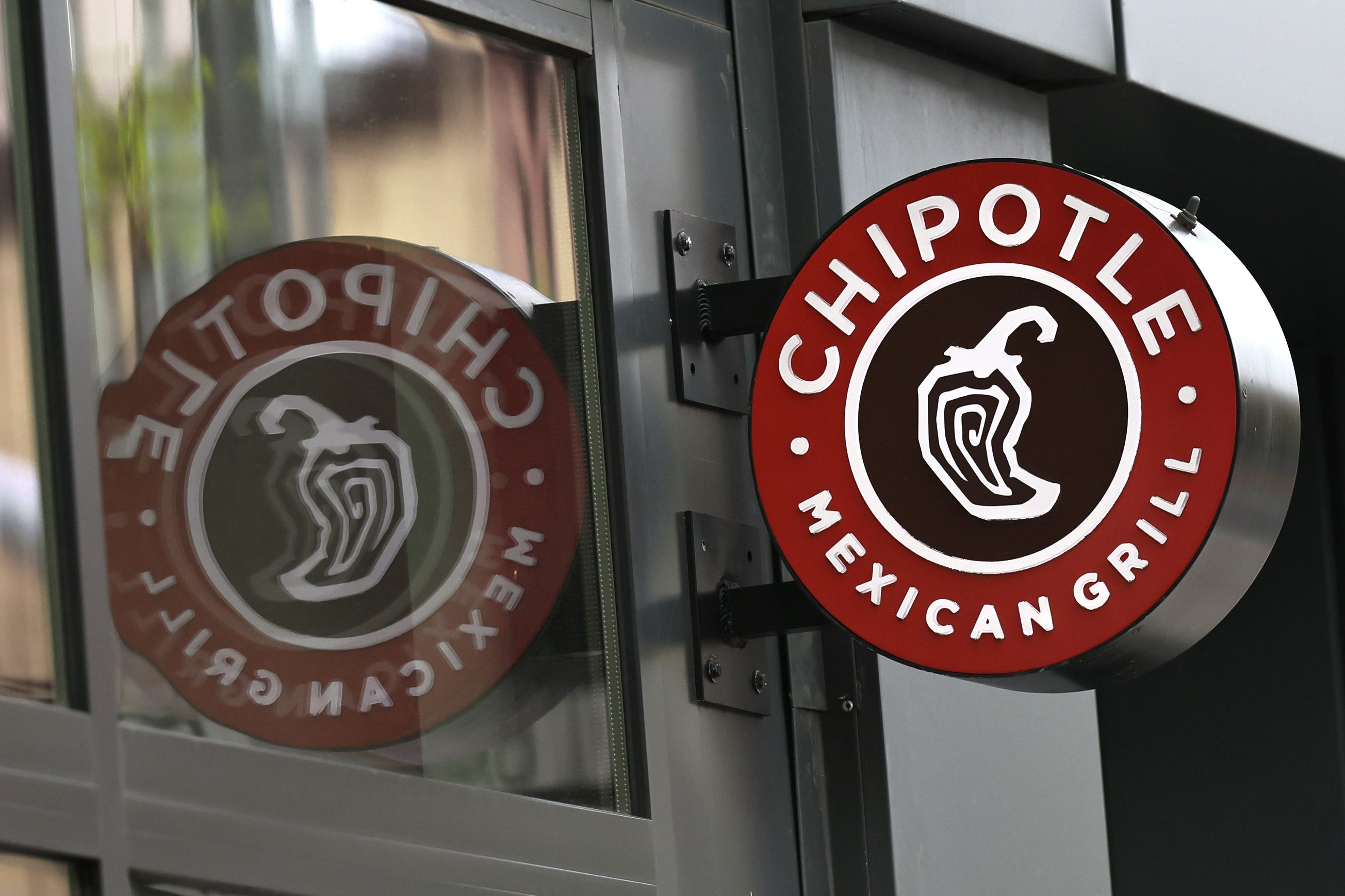 A photo of a Chipotle sign
