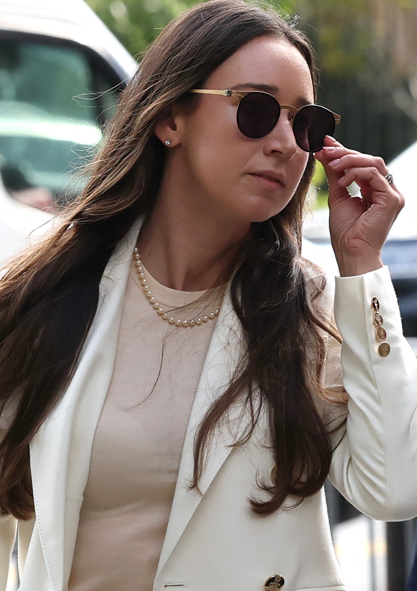 Fintech entrepreneur Charlie Javice arrives at her Manhattan sentencing for conning JPMorgan Chase into buying her student financial aid startup, Frank, for $175M.
