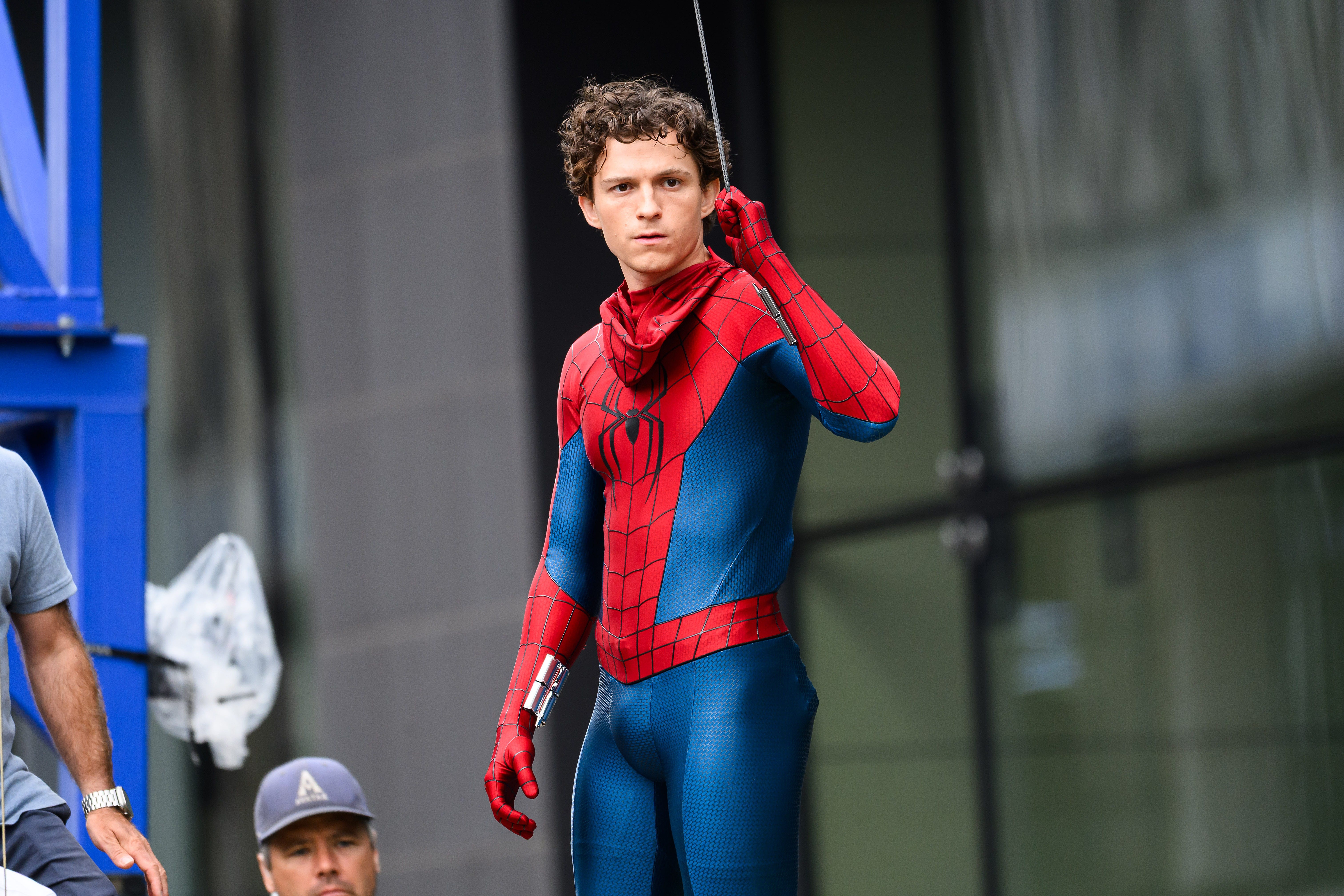Tom Holland on set of 