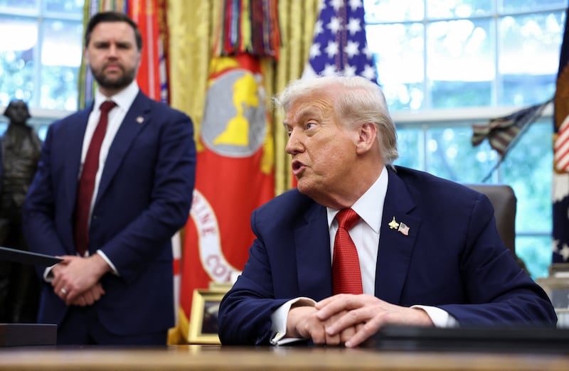 President Donald Trump was triggered by the mere mention of Rep. Jasmine Crockett's name while answering questions in the Oval Office on Thursday and went on a rant against the Democratic lawmaker.