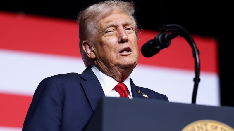 President Donald Trump speaks during a meeting of senior military leaders convened by U.S. Defense Secretary Pete Hegseth, at Marine Corps Base Quantico in Quantico, Virginia, U.S., September 30, 2025.