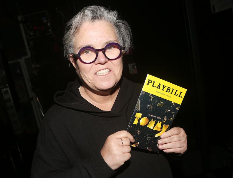 Rosie O'Donnell poses backstage at