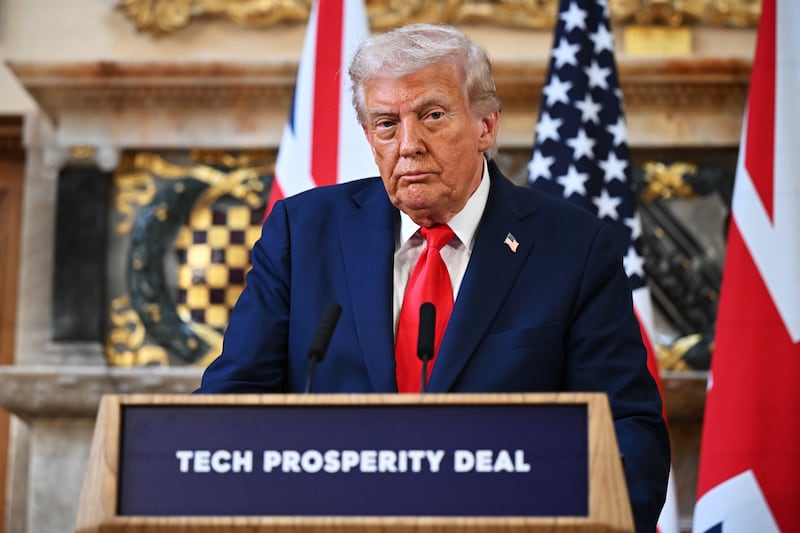 President Donald Trump was pressed about free speech and attacked Jimmy Kimmel during a press conference in the UK on September 18, 2025, one day after the comedian's show was suspended.