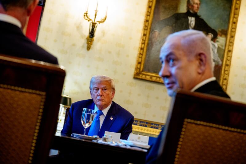 Israeli Prime Minister Benjamin Netanyahu and U.S. President Donald Trump