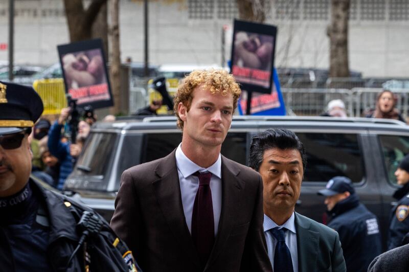 Daniel Penny arrives at the Manhattan Criminal Courthouse on December 9, 2024 in New York City.