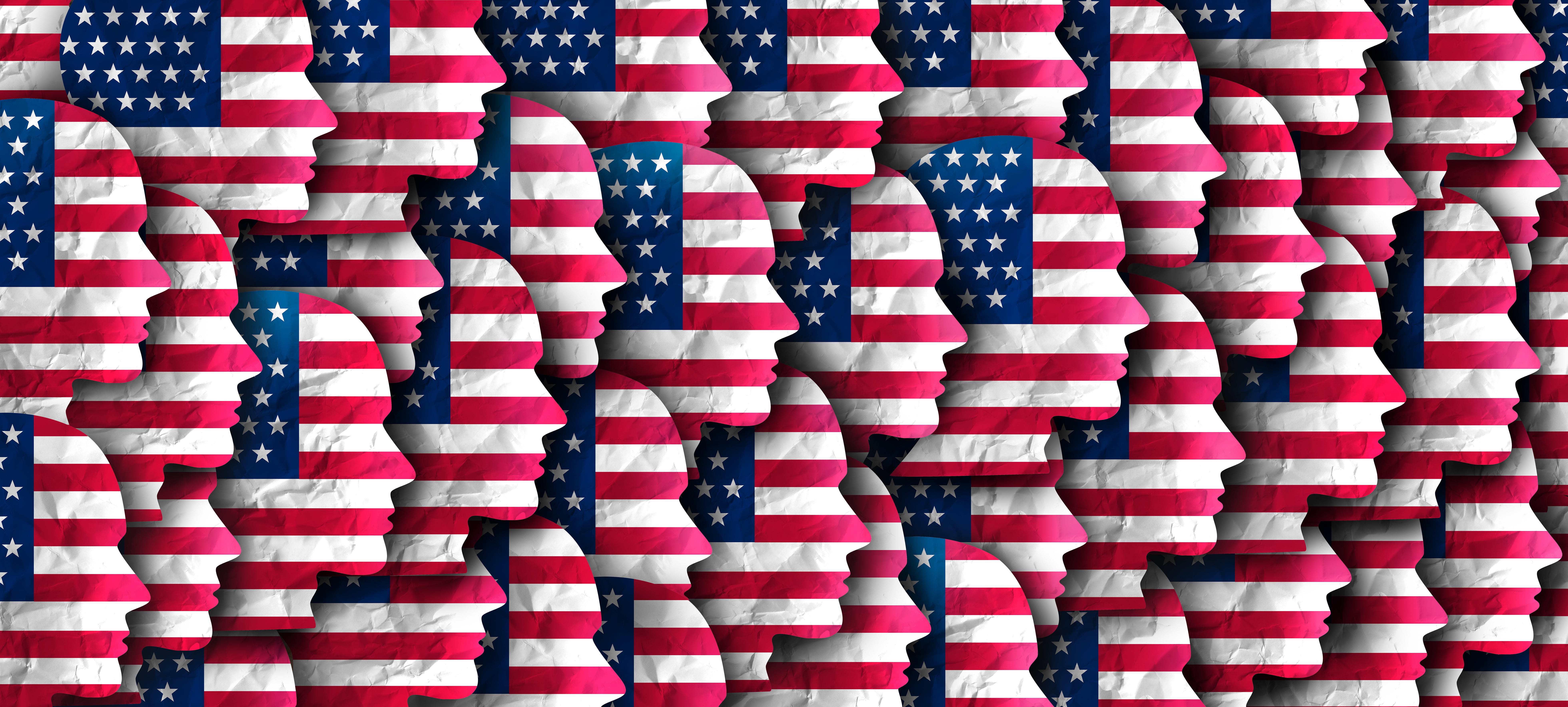 The USA flag representing voters and citizenship.