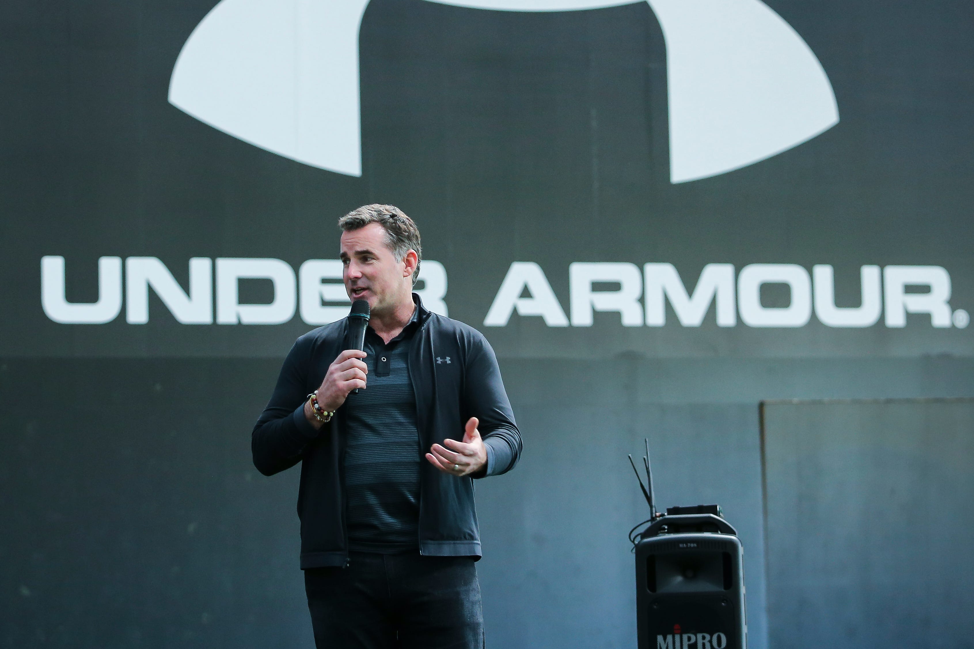 Under Armour CEO Kevin Plank is pictured in 2019