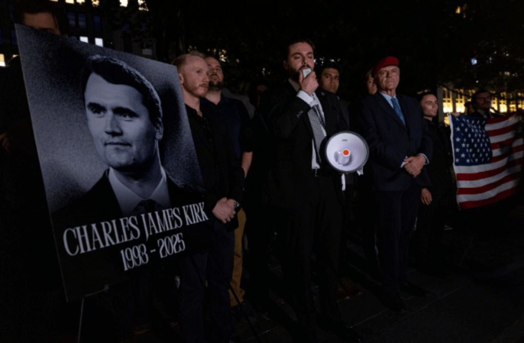 Vigil for Charles James Kirk (1993-2025).