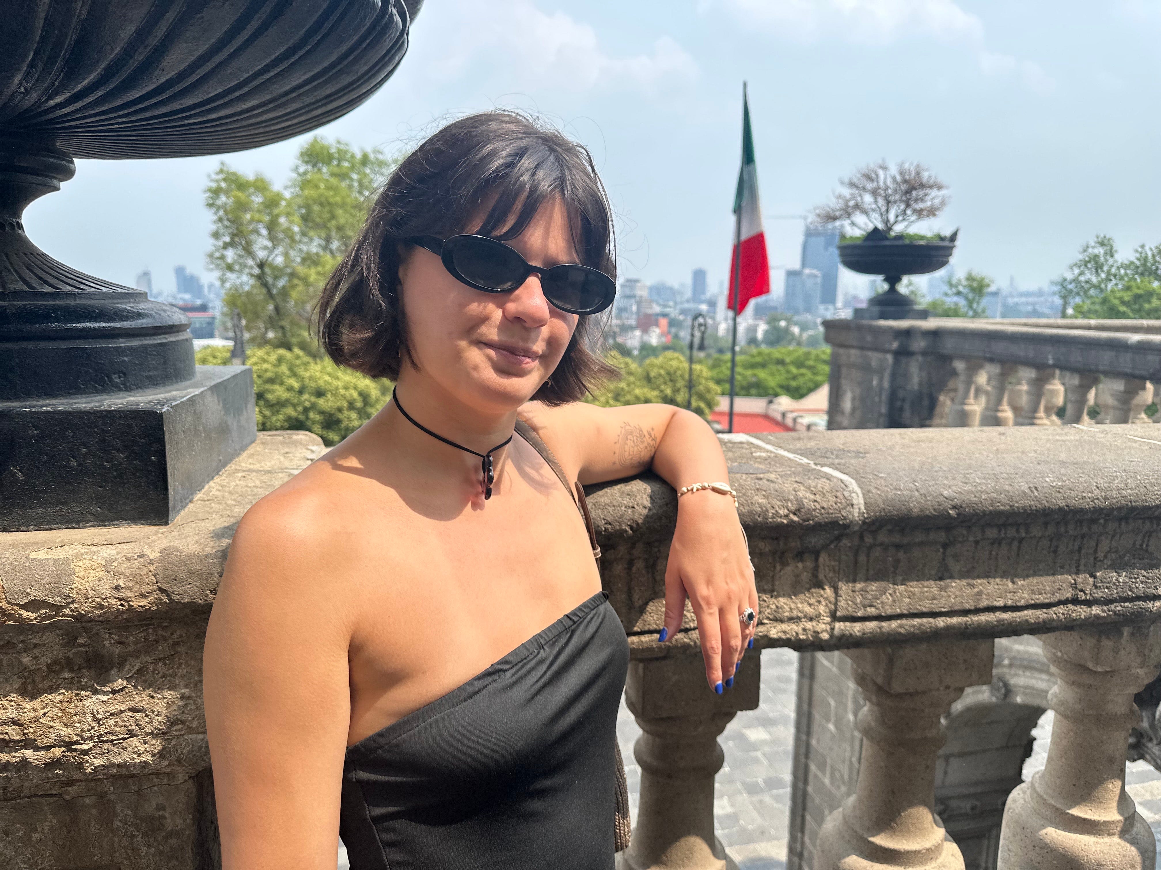 Author Sandra Salathe with sunglasses on
