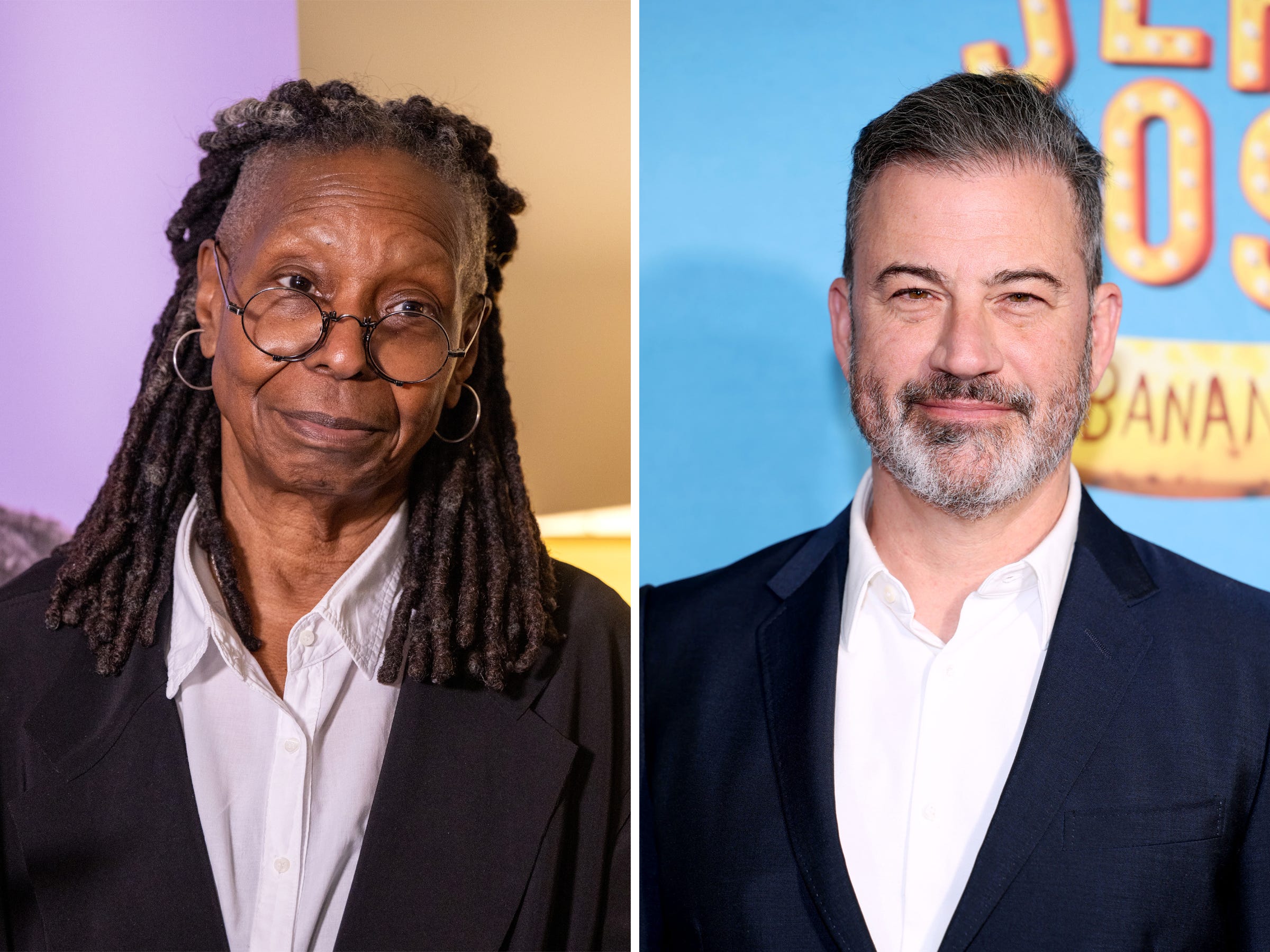 Whoopi Goldberg and Jimmy Kimmel.