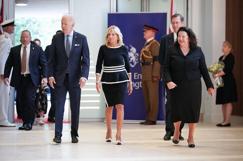 Dame Karen Pierce (right) managed to be liked by both Trump and Joe Biden, which would make her an ideal candidate for a return to D.C