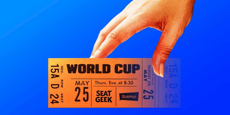 An animated image showing an even ticket disappearing