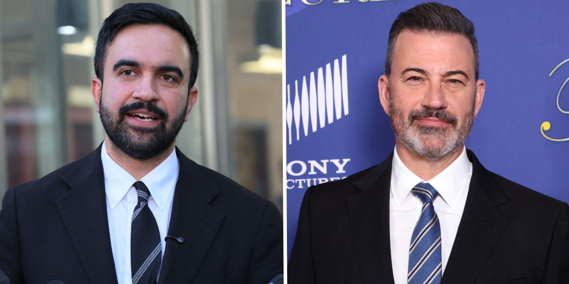 Zohran Mamdani and Jimmy Kimmel