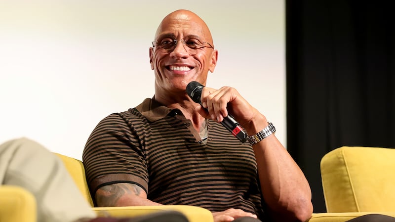 TORONTO, ONTARIO - SEPTEMBER 08: Dwayne Johnson speaks onstage at 'In Conversation With... Dwayne Johnson' during the 2025 Toronto International Film Festival at Royal Alexandra Theatre on September 08, 2025 in Toronto, Ontario.