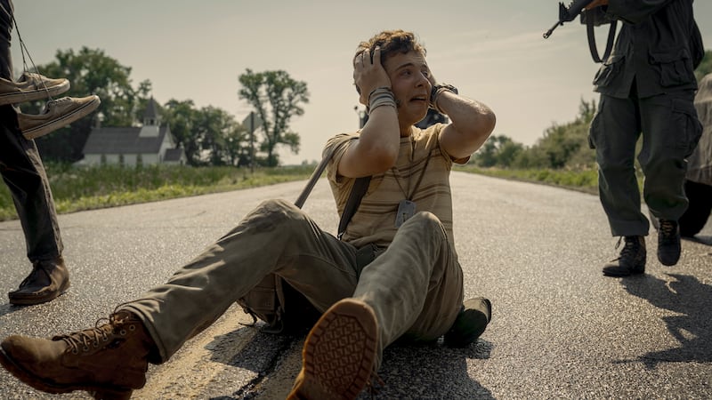 Roman Griffin Davis as Curly in The Long Walk.