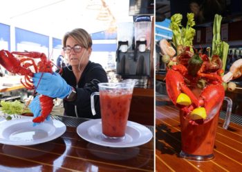 $120 Bloody Mary served with whole lobster at 155-year-old LI seafood restaurant