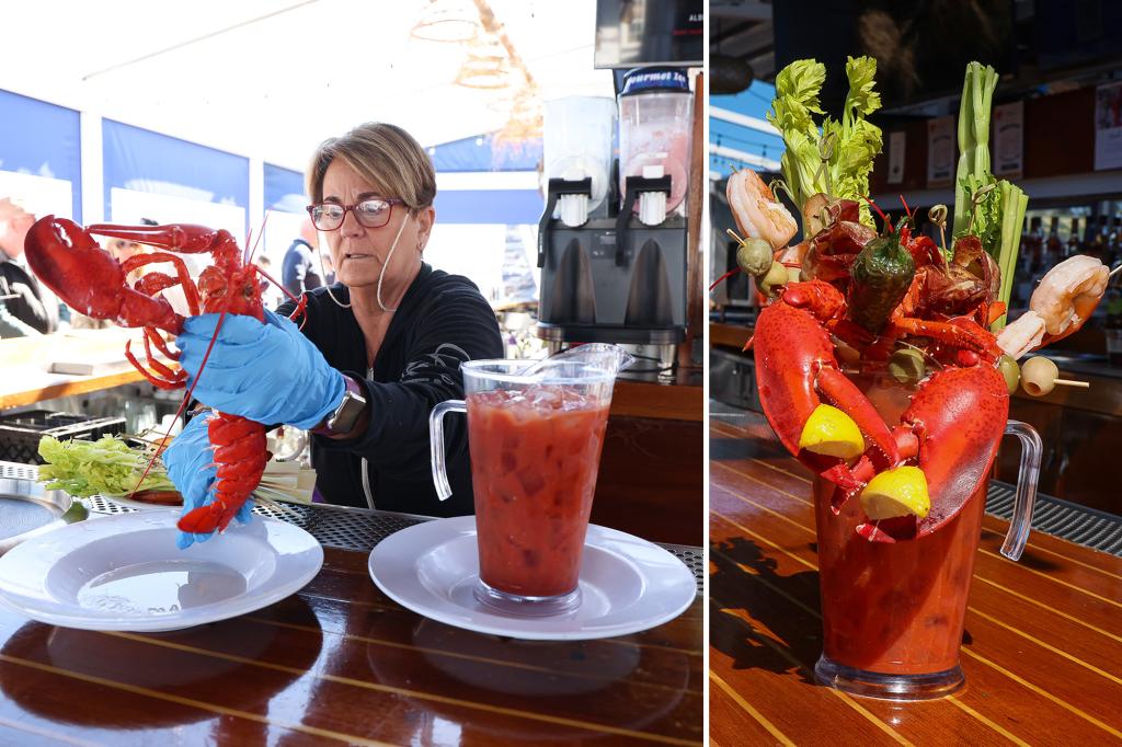 $120 Bloody Mary served with whole lobster at 155-year-old LI seafood restaurant