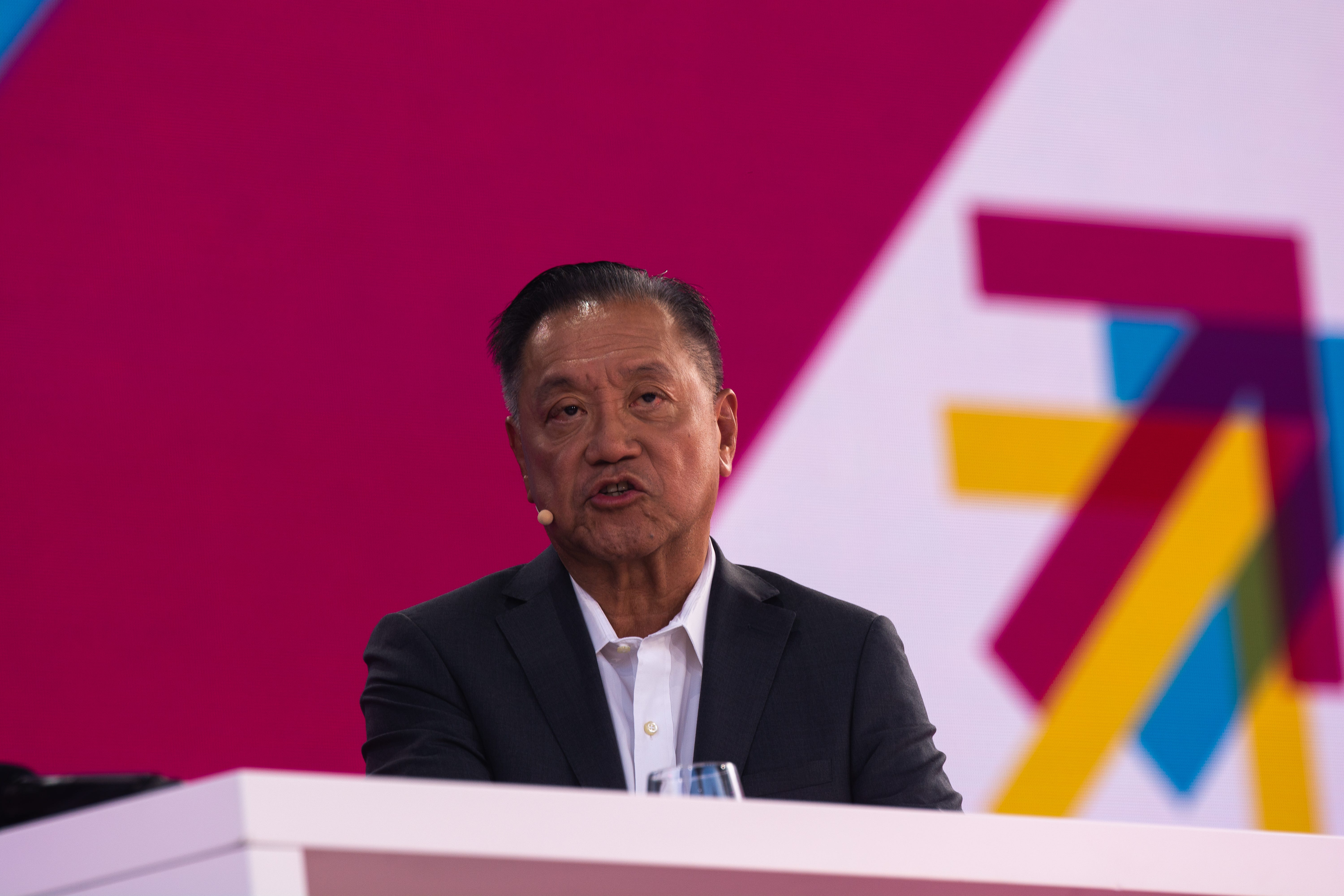 Broadcom CEO Hock Tan speaking at a conference