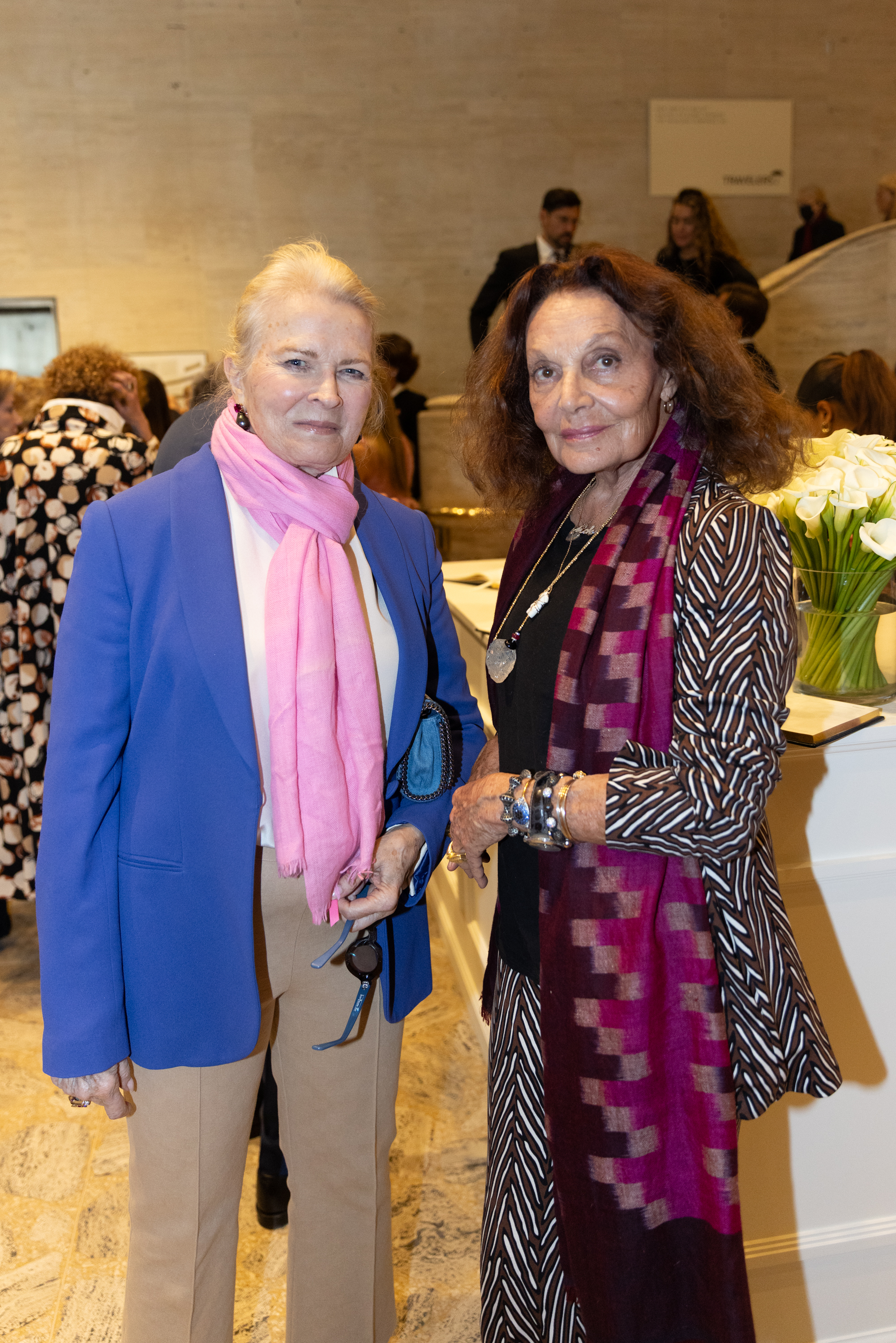 Diane von Furstenberg and Candice Bergen 