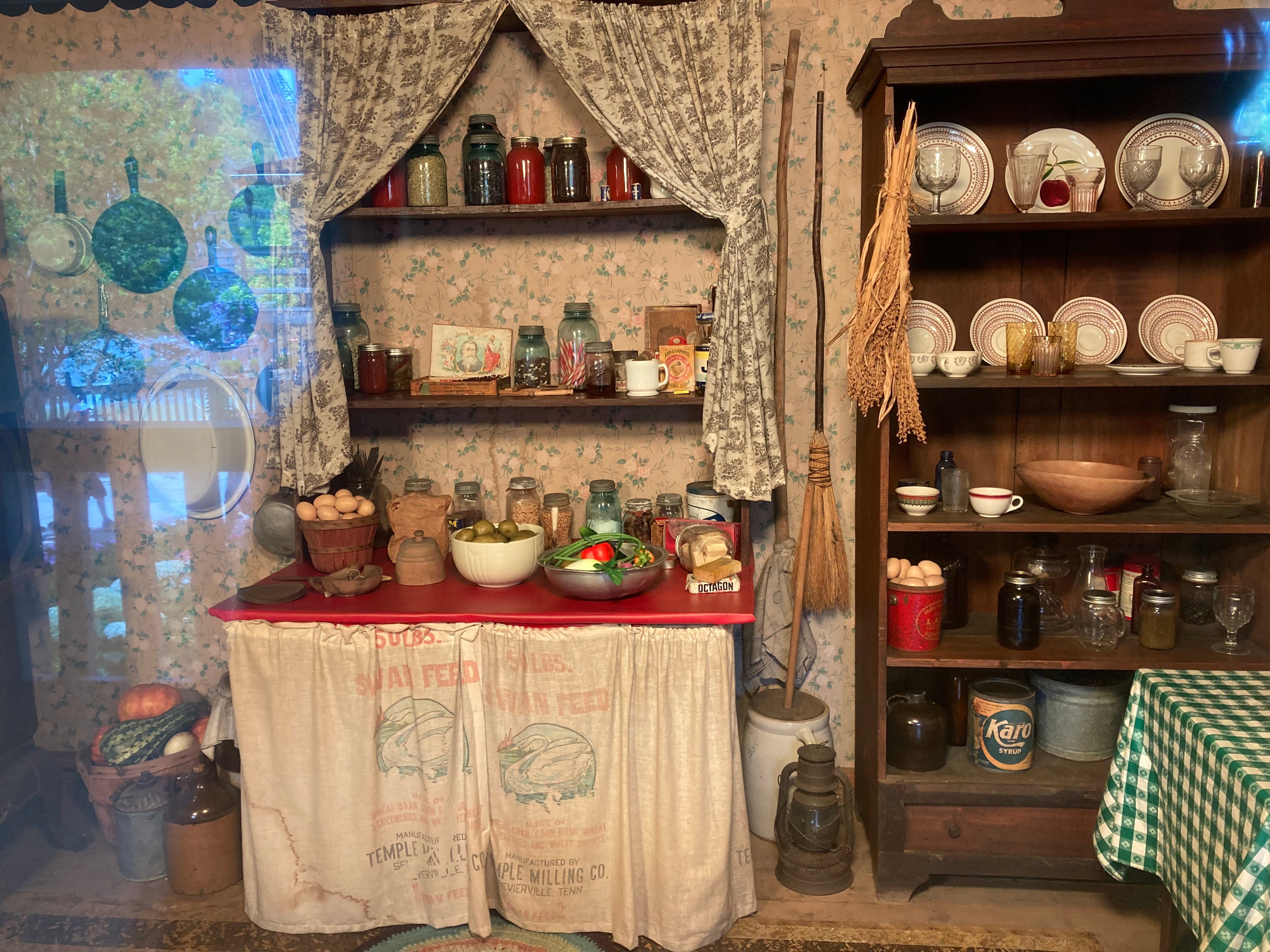 The kitchen in a replica of Dolly Parton's childhood home at Dollywood.