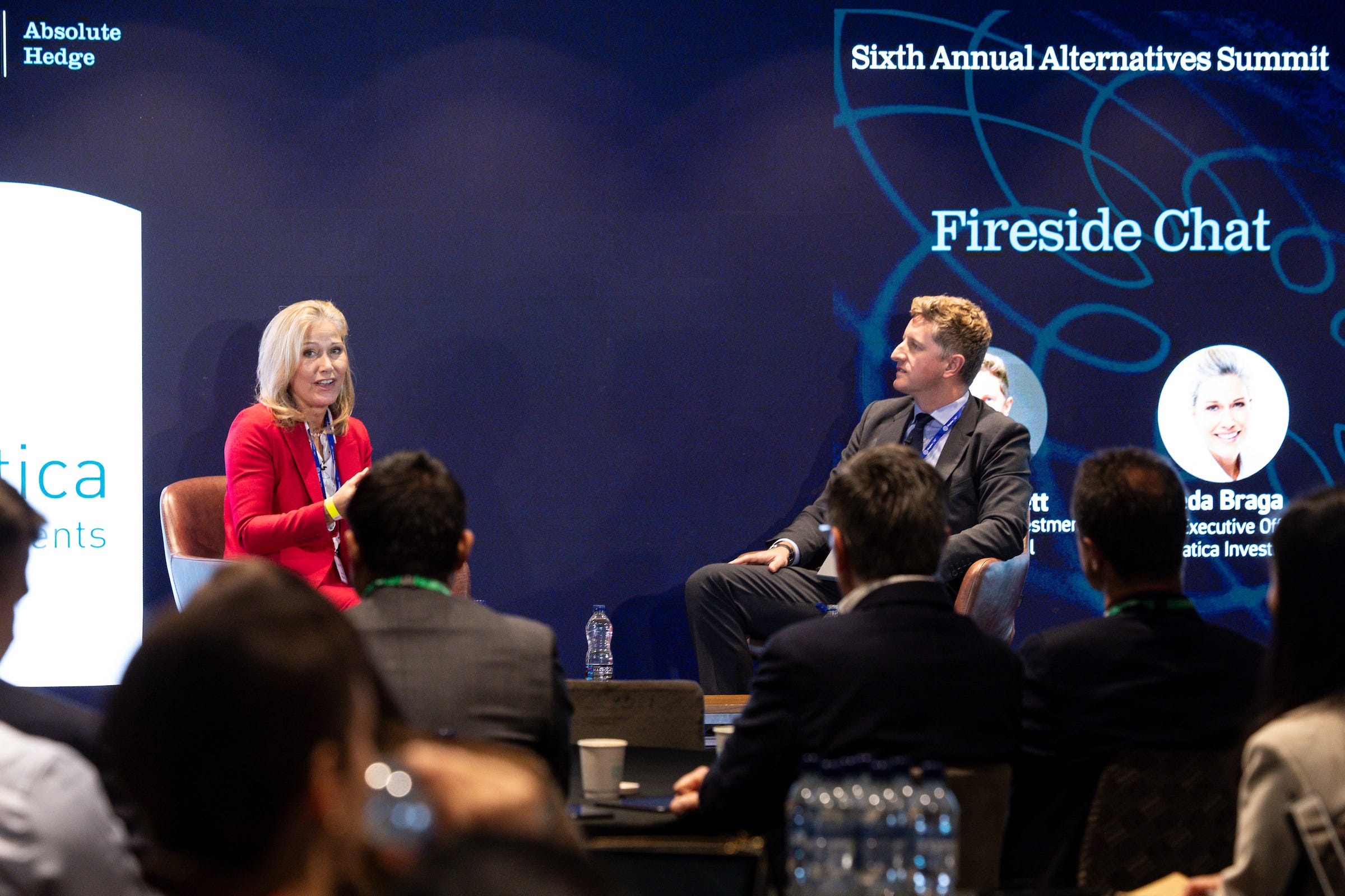 Systematica's Leda Braga speaking on a panel