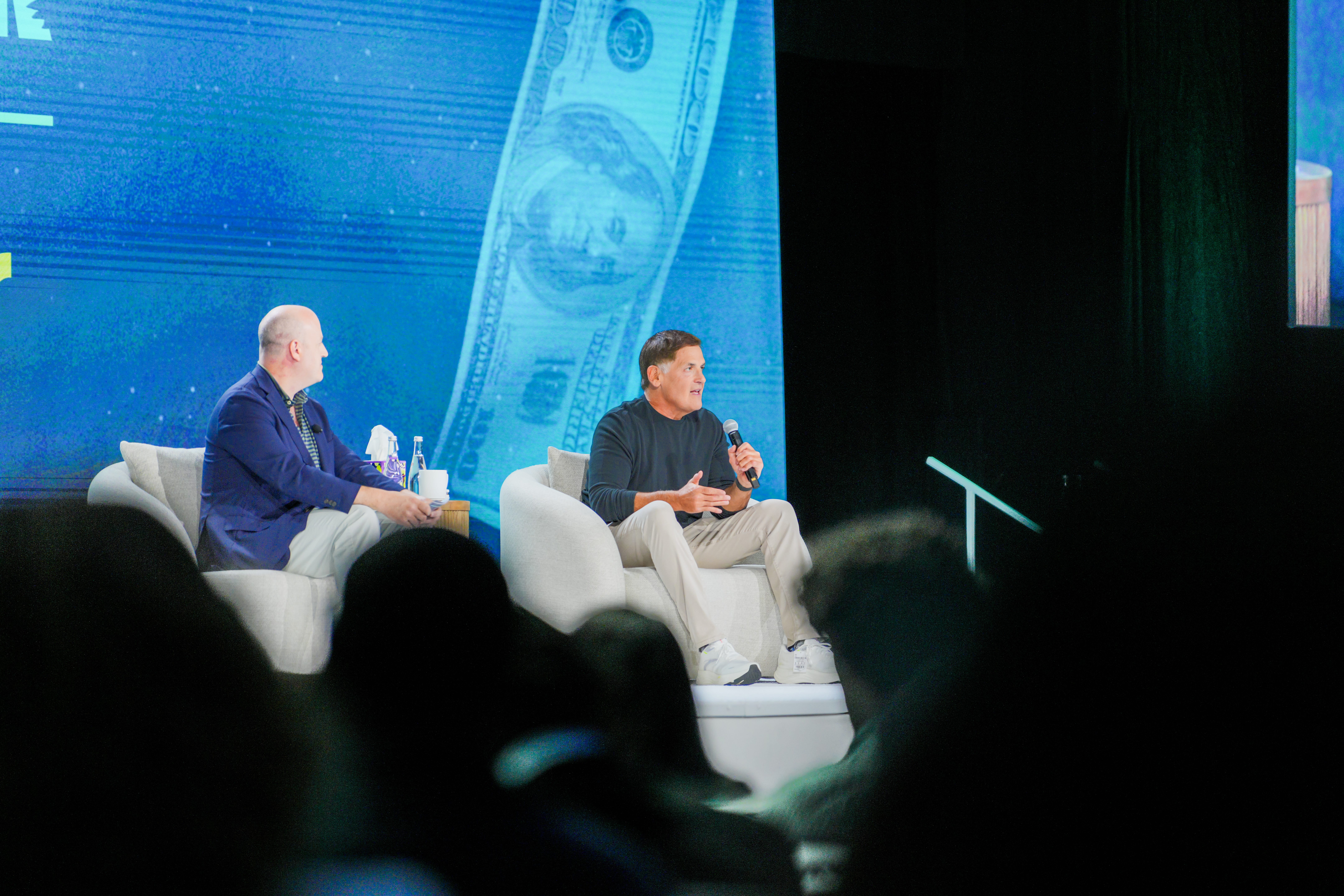 Mark Cuban during a panel at the Clover x Shark Tank Summit at The Venetian in Las Vegas on Monday.