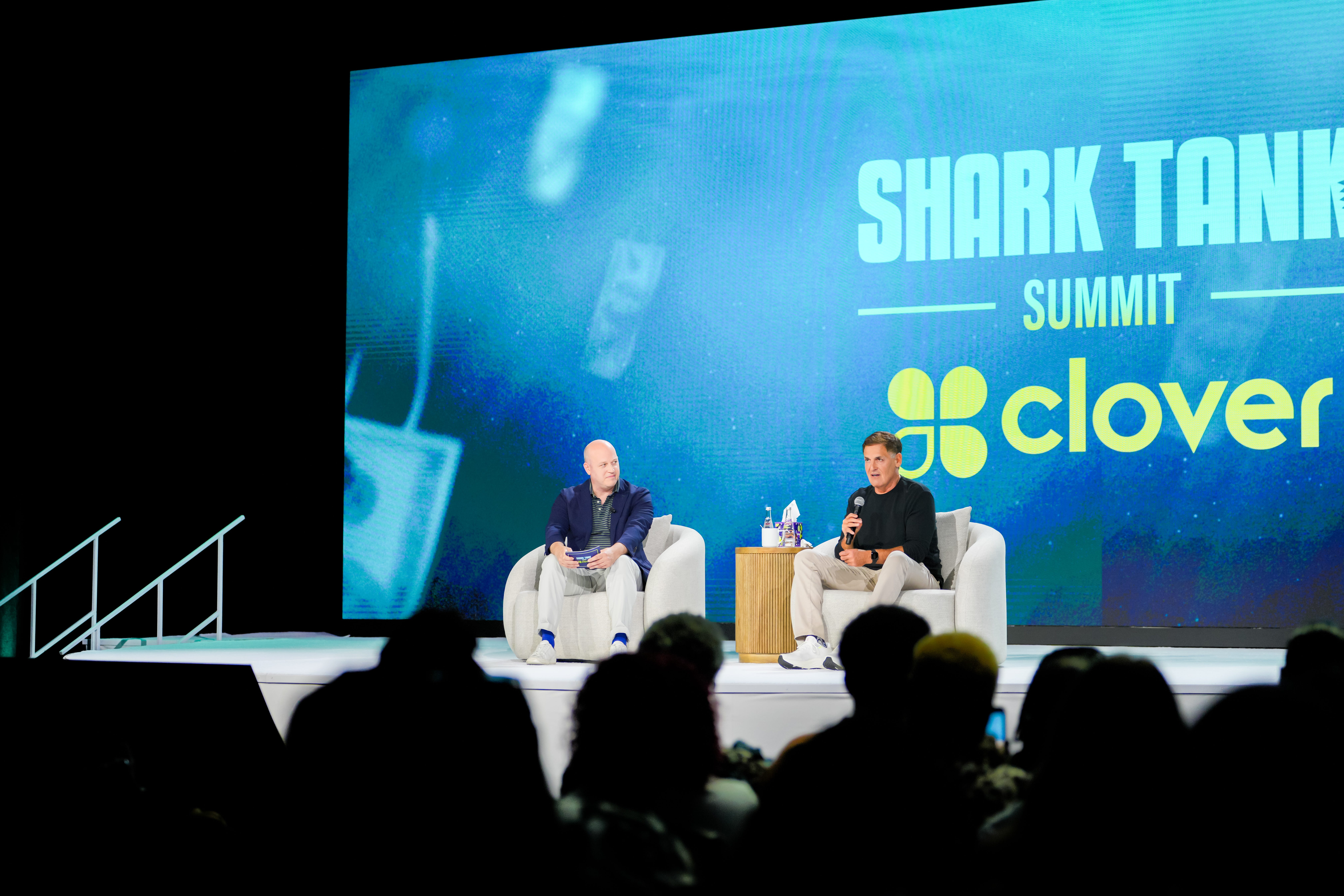 Mark Cuban during a panel at the Clover x Shark Tank Summit at The Venetian in Las Vegas on Monday.