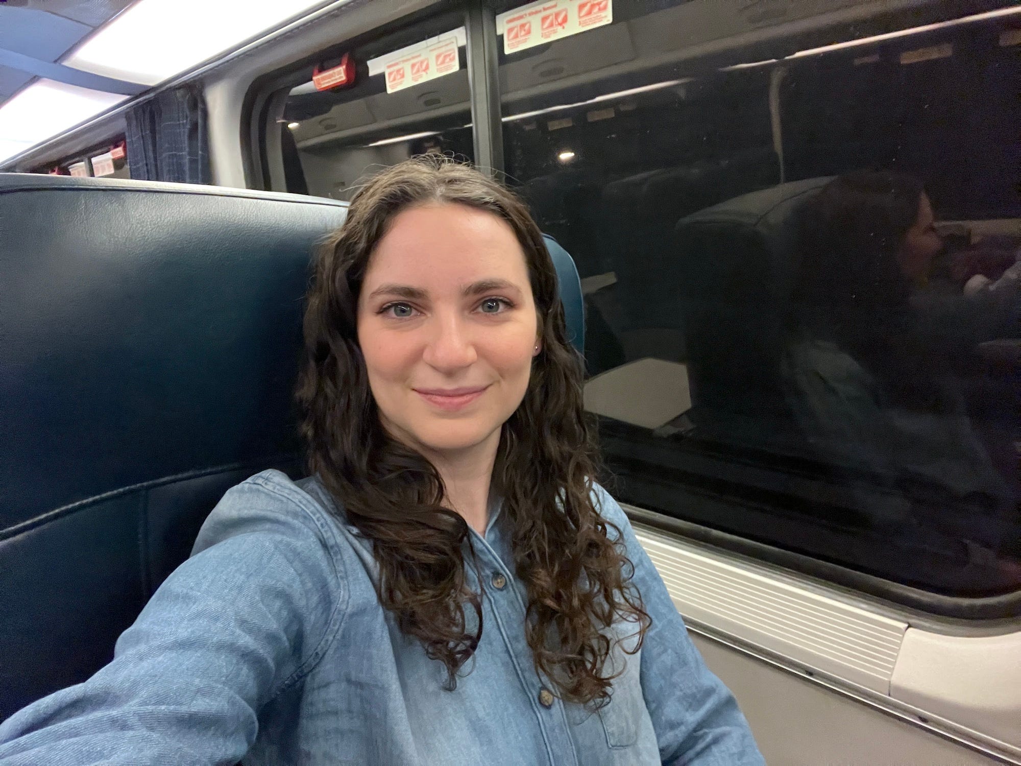 Talia Lakritz rides first-class on Amtrak.