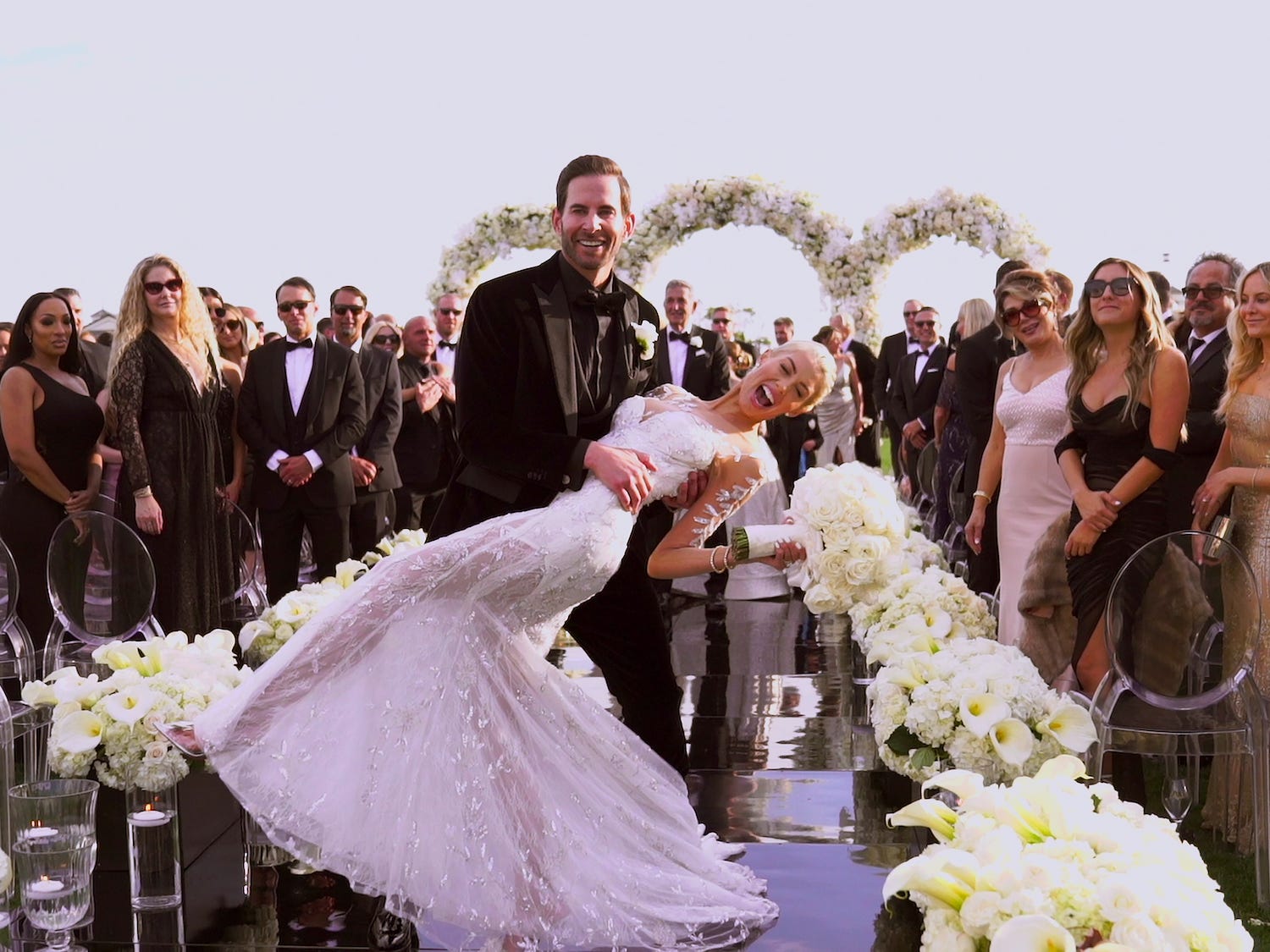 Heather Rae Young and Tarek El Moussa at their 2021 wedding.