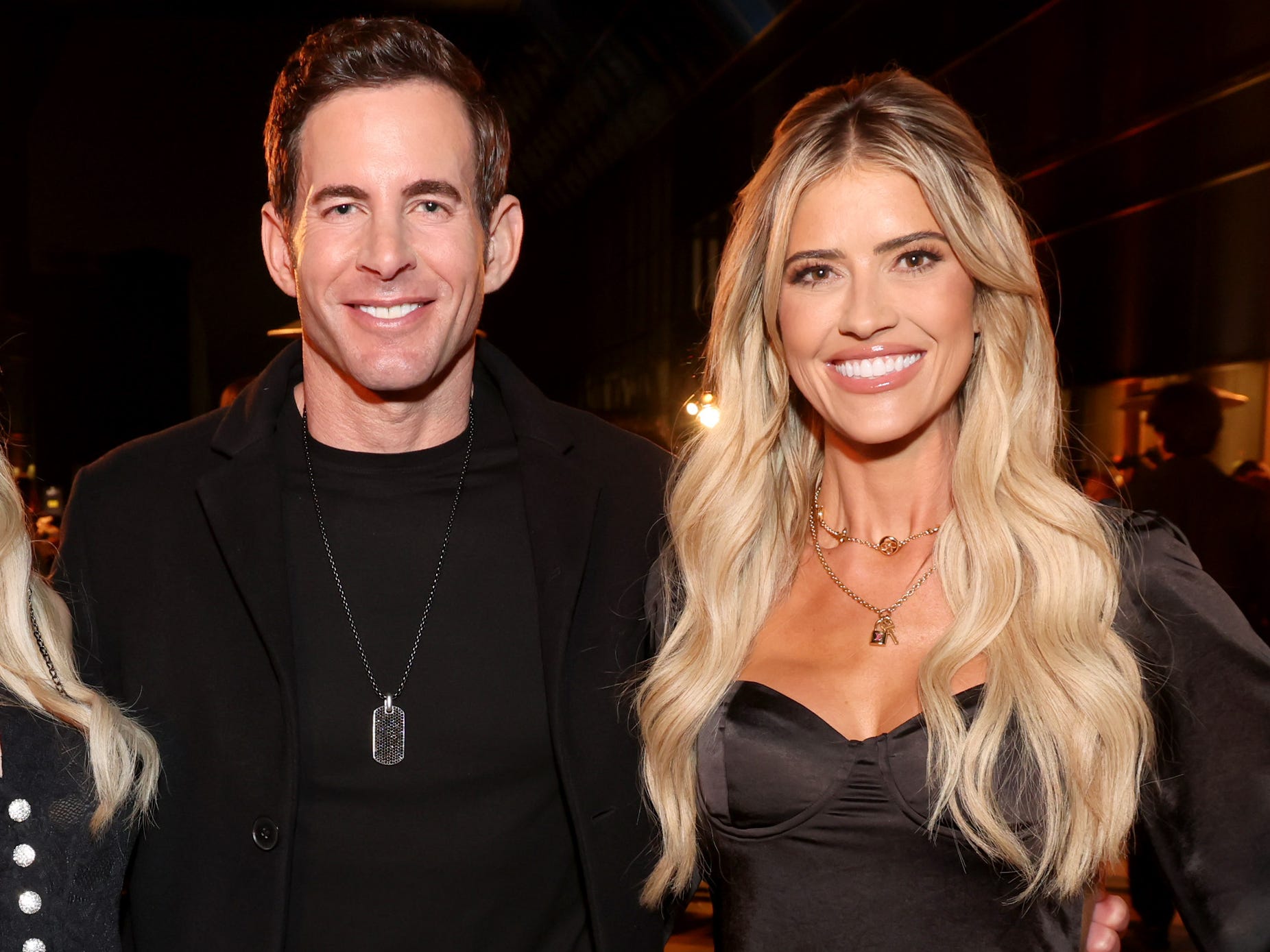 Heather Rae El Moussa, Tarek El Moussa, and Christina Haack in April 2025.