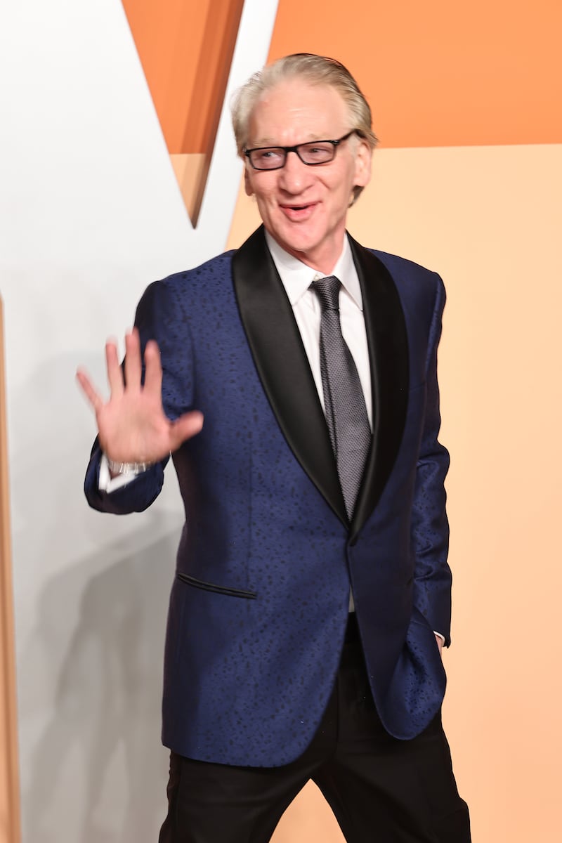BEVERLY HILLS, CALIFORNIA - MARCH 02: Bill Maher attends the 2025 Vanity Fair Oscar Party Hosted By Radhika Jones at Wallis Annenberg Center for the Performing Arts on March 02, 2025 in Beverly Hills, California.  (Photo by Jamie McCarthy/WireImage)