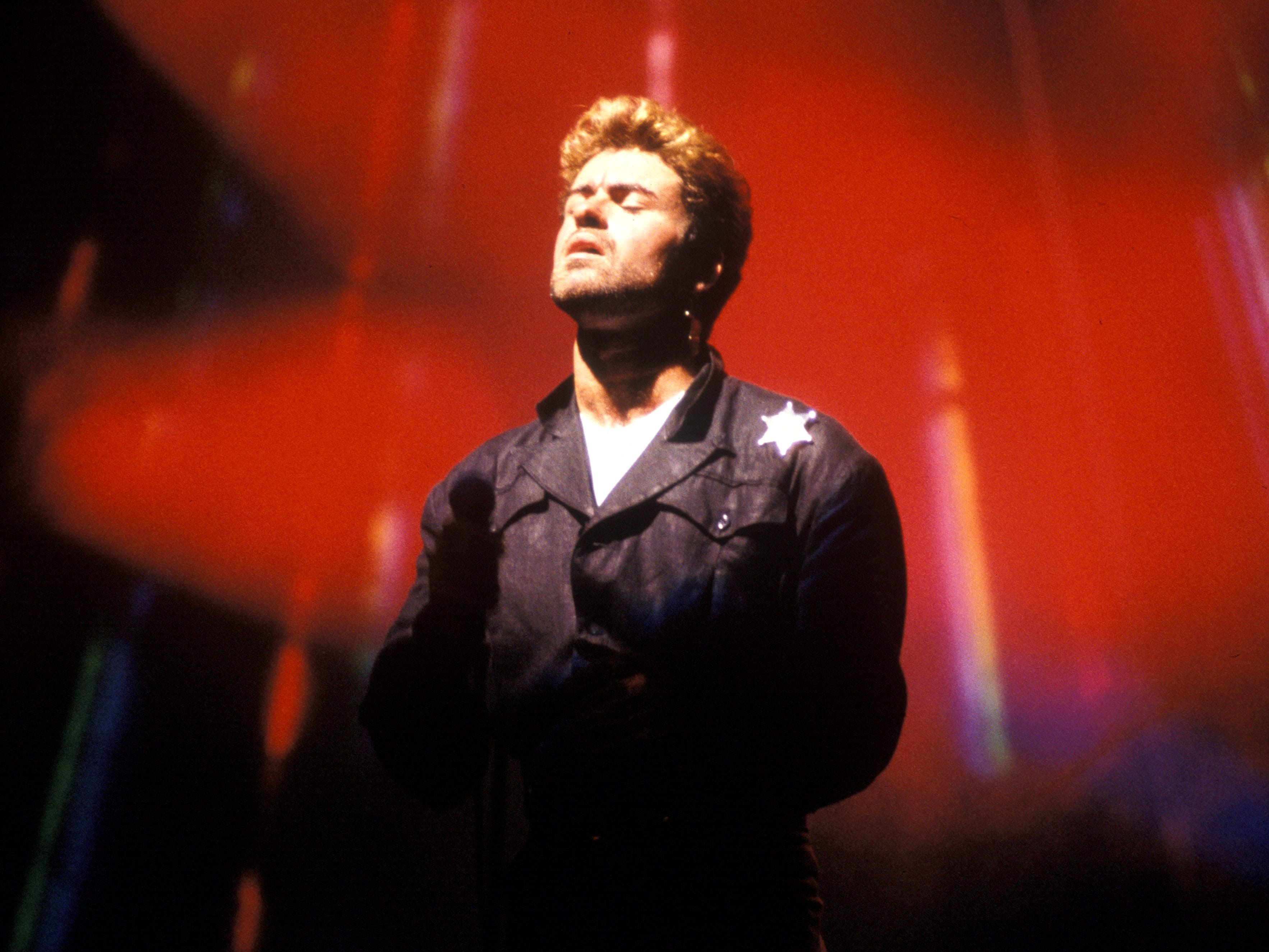 George Michael performs in 1988.