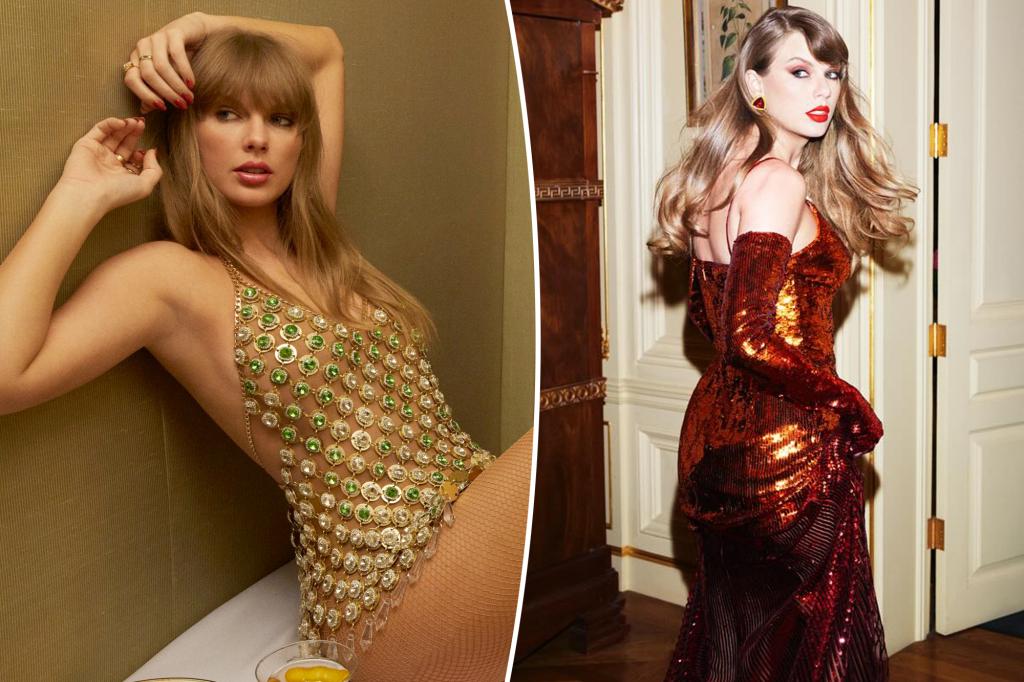 Taylor Swift dazzles in sheer chainmail minidress in new ‘Life of a Showgirl’ artwork